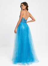 Load image into Gallery viewer, V-neck Prom Dresses Alivia Sequins Ball-Gown/Princess Tulle With Floor-Length