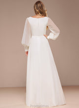 Load image into Gallery viewer, V-neck Wedding Chiffon Laurel A-Line Lace Sequins Floor-Length Dress Wedding Dresses With