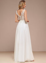 Load image into Gallery viewer, Izabelle Floor-Length Wedding Dresses With A-Line Wedding Sequins Lace Dress V-neck Chiffon