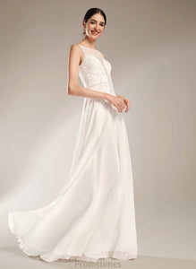 Wedding Dresses With Illusion Dress Sequins Sweep Lace A-Line Wedding Jacquelyn Train