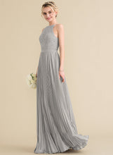 Load image into Gallery viewer, Neck Floor-Length Rhoda Scoop Prom Dresses A-Line With Chiffon Lace Pleated