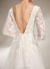 Load image into Gallery viewer, Train With Wedding Sequins Ball-Gown/Princess Dress Chapel Wedding Dresses V-neck Laylah