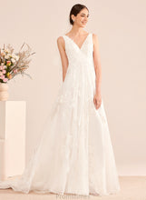 Load image into Gallery viewer, Court Wedding Dresses V-neck With Gracelyn Train A-Line Dress Lace Wedding