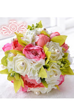 Load image into Gallery viewer, Pretty Round Satin/Silk Bridal Bouquets