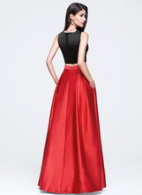 Load image into Gallery viewer, Elsa Satin Ball-Gown/Princess With Neck Prom Dresses Pockets Floor-Length Scoop