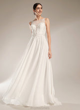 Load image into Gallery viewer, Wedding Dresses With Illusion Dress Sequins Sweep Lace A-Line Wedding Jacquelyn Train