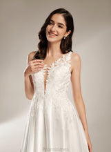 Load image into Gallery viewer, Dress A-Line Wedding With Tea-Length Ingrid Pockets V-neck Wedding Dresses