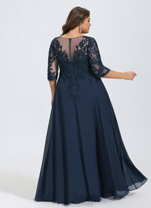 Sara A-Line Prom Dresses Chiffon With Floor-Length Sequins Lace V-neck