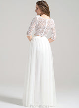 Load image into Gallery viewer, Scoop Floor-Length Neck A-Line Dress Wedding Dresses Wedding Tulle Taylor