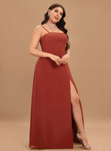 Load image into Gallery viewer, Sheath/Column With Floor-Length Neckline Split Marina Front Square Prom Dresses