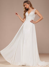 Load image into Gallery viewer, Sweep Chiffon Wedding Train V-neck Wedding Dresses Lace A-Line Dress Alani