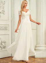 Load image into Gallery viewer, Dress A-Line Floor-Length V-neck Chiffon Wedding Wedding Dresses Elva