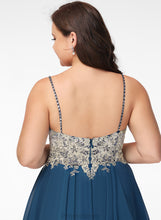 Load image into Gallery viewer, Alana Short/Mini With A-Line Beading Chiffon Lace V-neck Prom Dresses