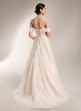 Load image into Gallery viewer, Wedding Dresses Ball-Gown/Princess Cristal Dress Wedding Train Chapel Off-the-Shoulder