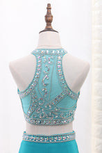 Load image into Gallery viewer, 2024 Spandex Mermaid Two-Piece Scoop Prom Dresses Beaded Bodice