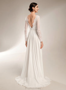 Wedding Sweep Deja V-neck Train Wedding Dresses Dress A-Line