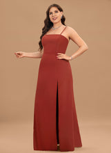 Load image into Gallery viewer, Sheath/Column With Floor-Length Neckline Split Marina Front Square Prom Dresses