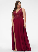 Load image into Gallery viewer, Floor-Length V-neck Chiffon With Prom Dresses Mattie Sequins A-Line