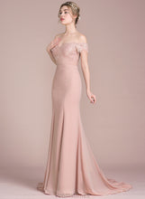 Load image into Gallery viewer, Court Sequins Chiffon Anne Off-the-Shoulder With Train Prom Dresses Lace Trumpet/Mermaid