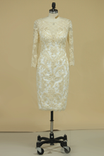 Load image into Gallery viewer, 2024 Mother Of The Bride Dresses Sheath With Applique 3/4 Length Sleeve