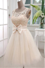 Load image into Gallery viewer, 2024 A Line Scoop Tulle &amp; Lace Homecoming Dresses With Sash