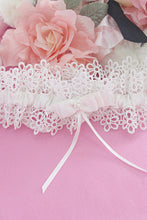 Load image into Gallery viewer, Unique Satin/Lace With Bowknot/Beads Wedding Garters