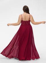 Load image into Gallery viewer, Floor-Length V-neck Chiffon With Prom Dresses Mattie Sequins A-Line