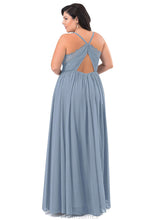 Load image into Gallery viewer, Minnie A-Line/Princess Sleeveless Natural Waist V-Neck Floor Length Bridesmaid Dresses