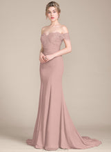 Load image into Gallery viewer, Court Sequins Chiffon Anne Off-the-Shoulder With Train Prom Dresses Lace Trumpet/Mermaid