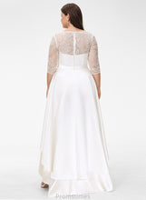 Load image into Gallery viewer, Scoop Neck Wedding Dresses Asymmetrical Dress Satin Wedding Lace A-Line Salome