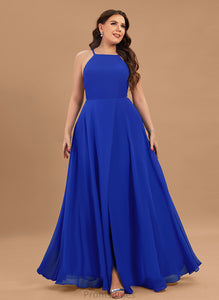 Scoop Prom Dresses Floor-Length Delilah Chiffon A-Line