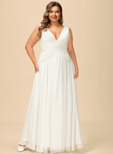 Load image into Gallery viewer, With Pleated Ava V-neck Floor-Length Chiffon A-Line Dress Wedding Dresses Wedding