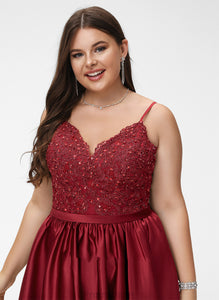 With Satin Sequins Prom Dresses Short/Mini V-neck Beading A-Line Jennifer