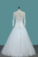 Load image into Gallery viewer, 2024 Wedding Dresses Sweetheart With Jacket Tulle With Beads And Ruffles