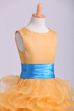 Load image into Gallery viewer, 2024 Flower Girl Dresses Ball Gown Scoop Floor Length Organza