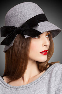 Ladies' Beautiful Autumn/Winter Wool With Bowler /Cloche Hat